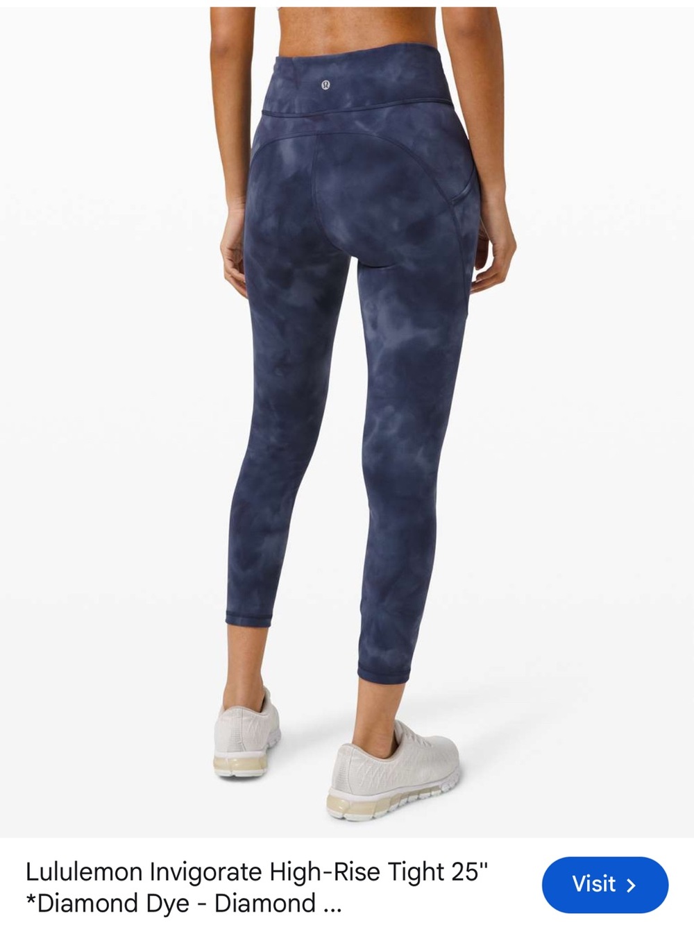 lululemon invigorate 25” Navy Tie-Dye High-Rise Leggings